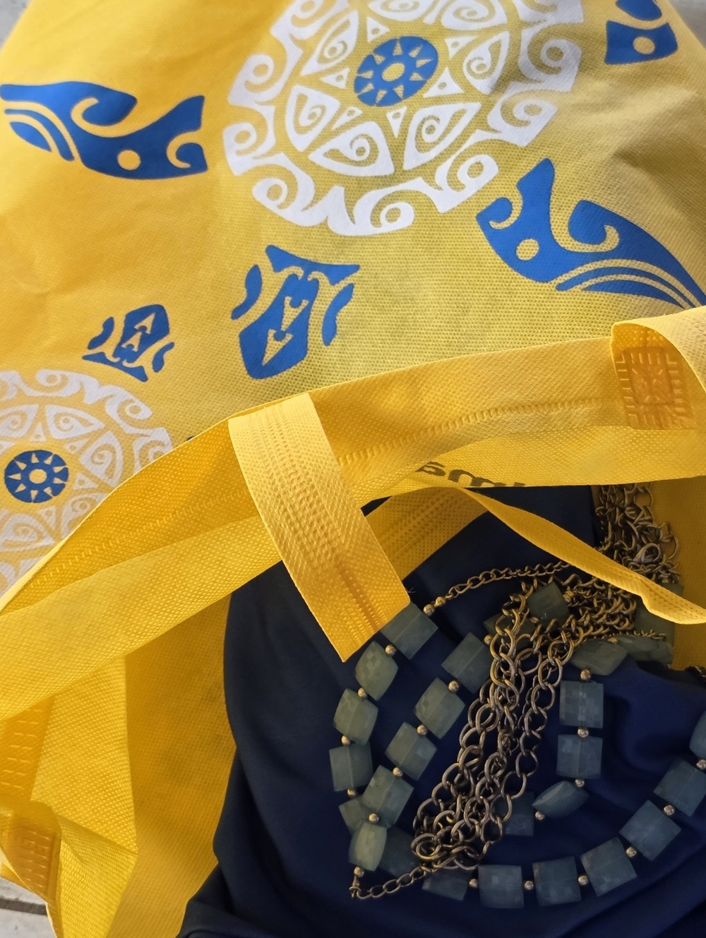 Bundle Maxi Dress - Ombre Dress & Blue Layered Chain Necklace In "Honu" Shop Bag - Picture 9 of 15